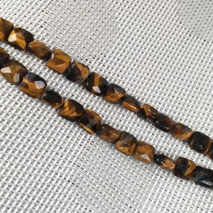 Tiger Eye Stone Faceted Square