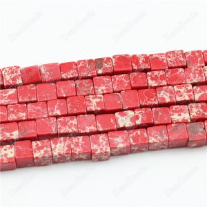 Aqua Terra Jasper Cube Beads