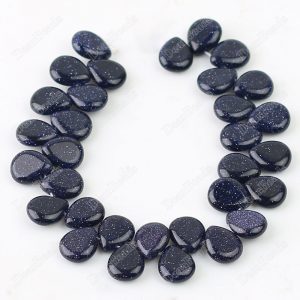Top Drilled Blue Goldstone Teardrop
