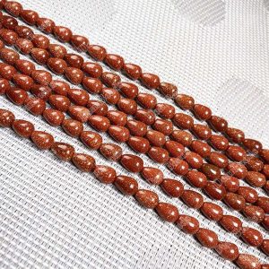 Goldstone Teardrop Beads