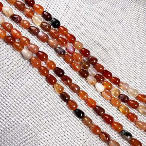 Carnelian Teardrop Beads