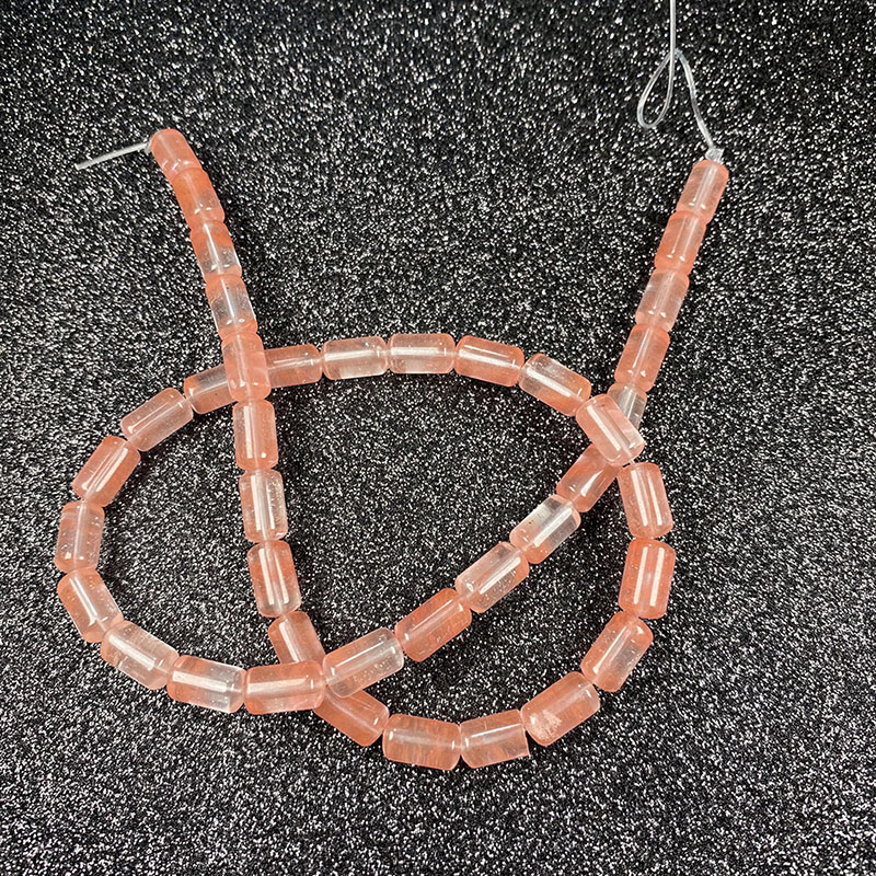 Cherry Quartz Tube Beads