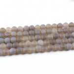Matte Grey Agate Beads