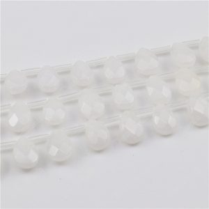 Faceted Teardrop Beads Top Drilled
