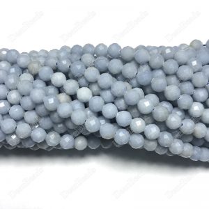 Faceted Angelite Beads 6mm