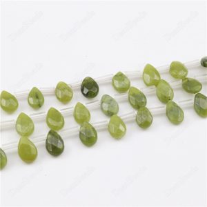 faceted teardrop beads