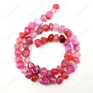 Pink Crackle Dragon Agate Beads