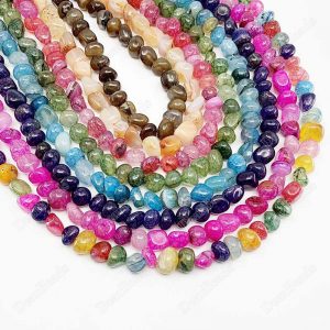 Crackle Dragon Vein Agate Beads