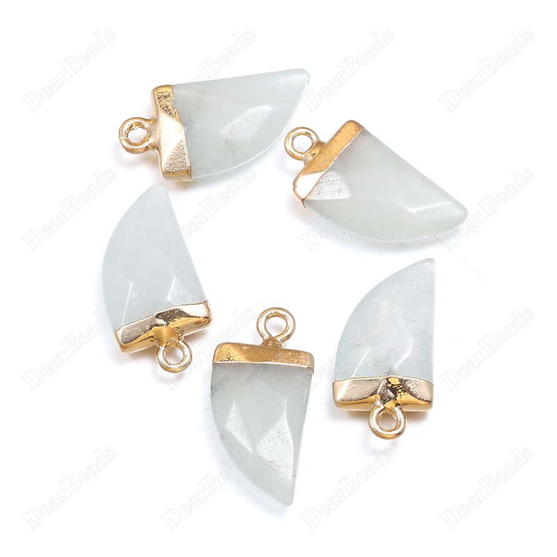 White Jade Horn Charms