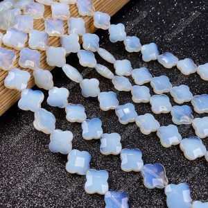 Opalite Four Leaf Clover Beads