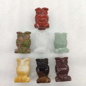 owl stone carving