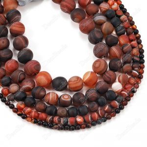 Matte Dreamy Banded Agate Beads