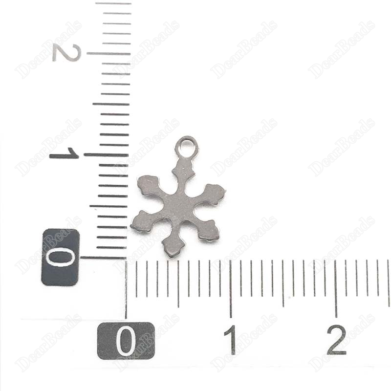 Stainless Steel Snowflake Charms