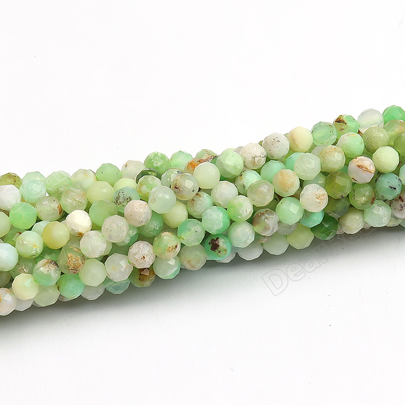 Faceted Chrysoprase Beads
