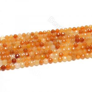 Faceted Red Aventurine Beads