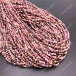 Faceted Rhodonite Beads 3mm