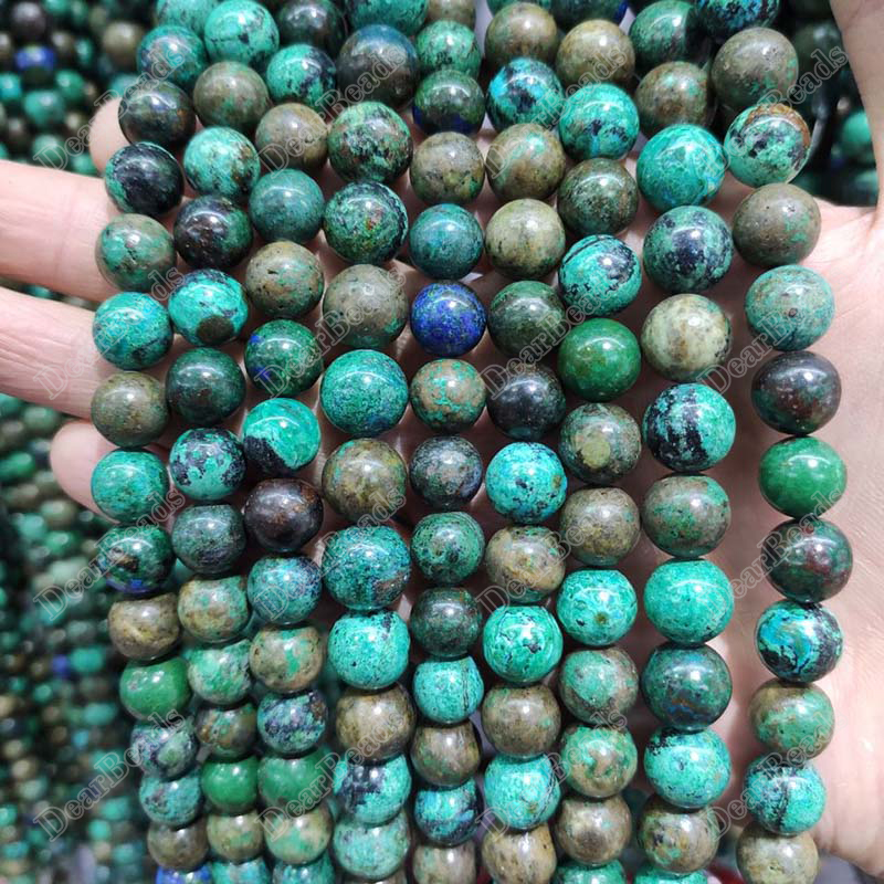 Natural Chrysocolla Beads, Gemstone Supplies - Dearbeads