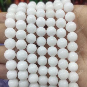 Natural White Jade Beads