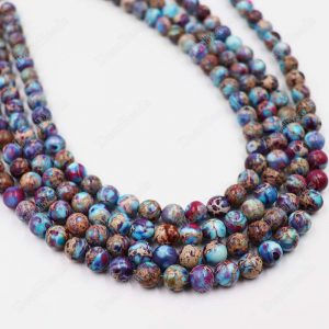 Multi Color Imperial Jasper Beads