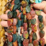 Fancy Jasper Curved Oval Beads