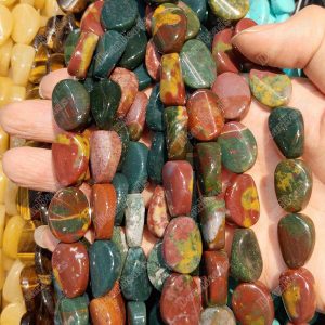Fancy Jasper Curved Oval Beads