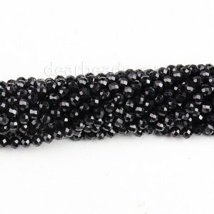 Faceted Black Spinel Beads