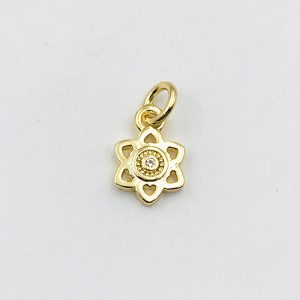 CZ Flower Charm