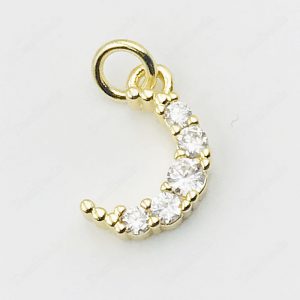 CZ Moon Charm