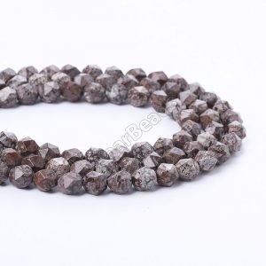Faceted Coffee Snowflake Obsidian