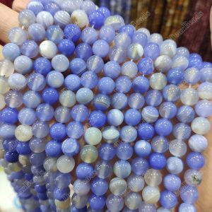 Banded Agate Beads Blue
