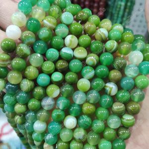Banded Agate Beads Green