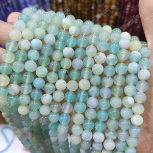 Mint Banded Agate Beads
