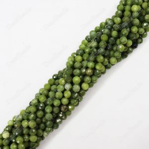 Faceted Canadian Jade Beads 6mm