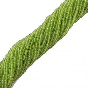 Rondelle Faceted Peridot Beads
