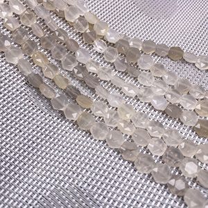White Agate Hexagon Beads
