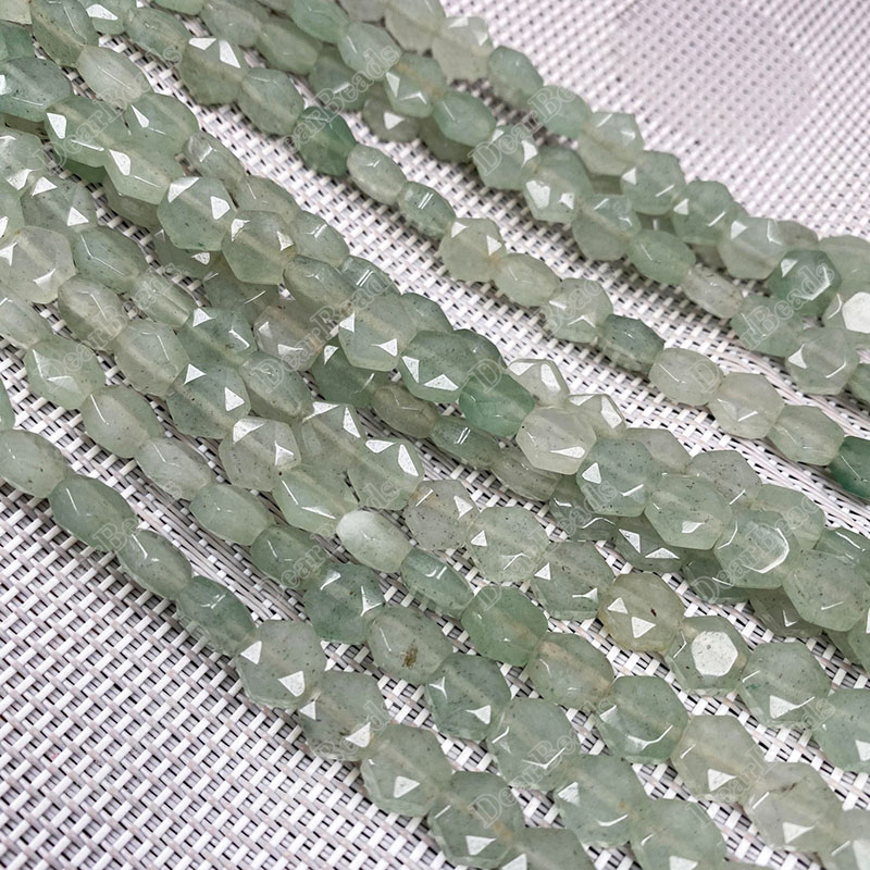 Green Aventurine Faceted Hexagon