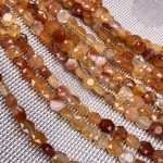 Carnelian Hexagon Beads