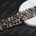 Rhodonite Energy Prisms Beads