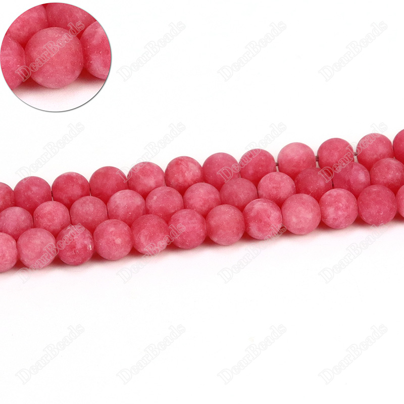 Matte Red Jade Beads