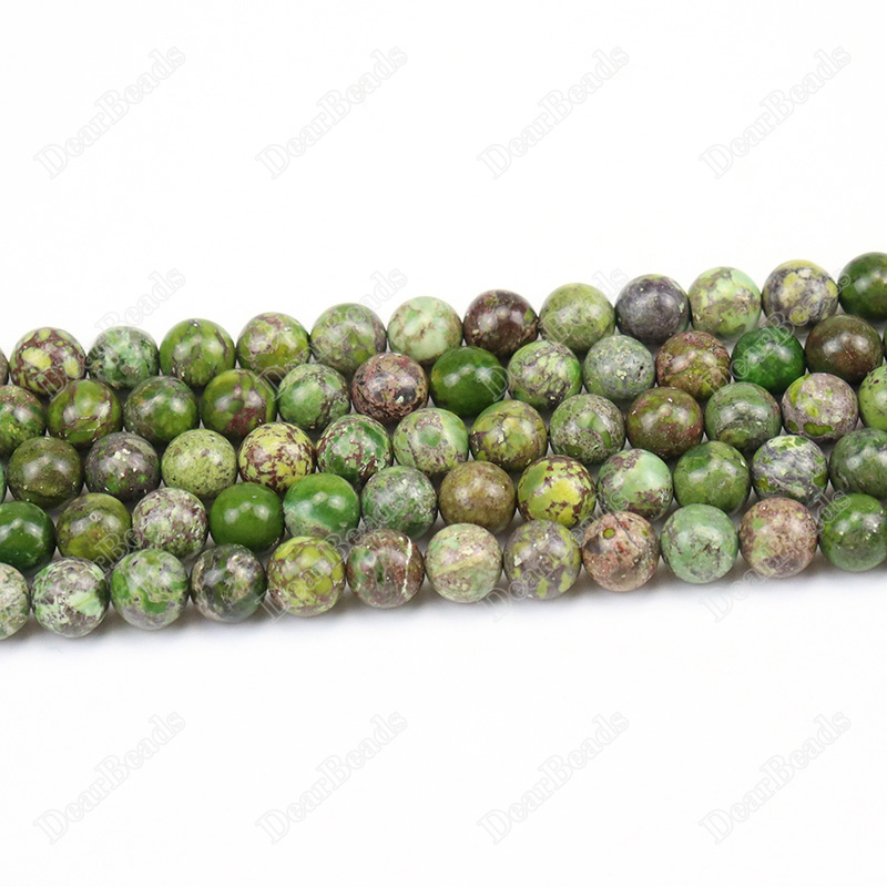 Green Brecciated Jasper Beads