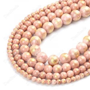 Peach Color Jade Beads