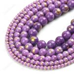 Purple Gold Jade Beads