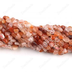 Red Rutile Quartz Nugget Beads
