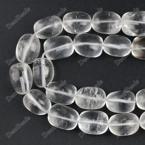 Clear Quartz Barrel Beads