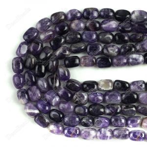 Amethyst Barrel Beads