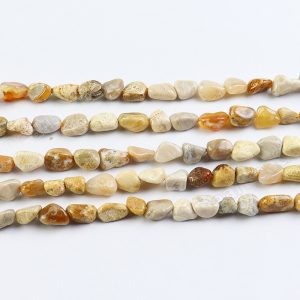 Fosil Coral Nugget Beads