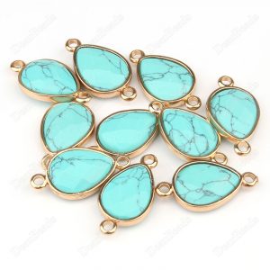Turquoise Teardrop Connector