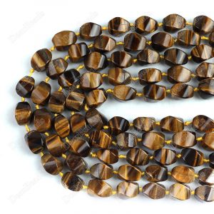 Twist Tiger Eye Beads