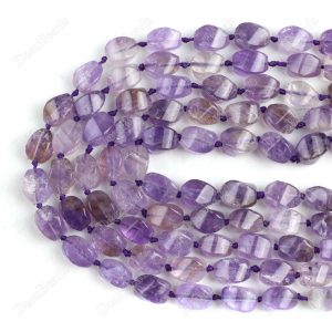 Twisted Amethyst Beads