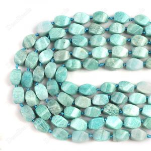 Twist Amazonite Beads